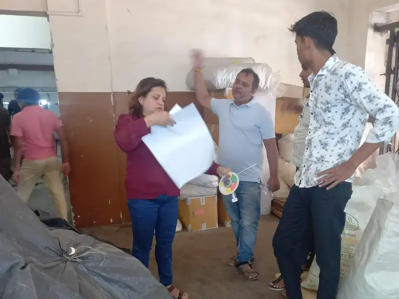 Dr. Riddhe Sshilpi reviewing a floor plan with the owner during an on-site Vastu visit