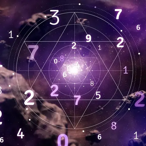 Numerology number chart used to work out core numbers