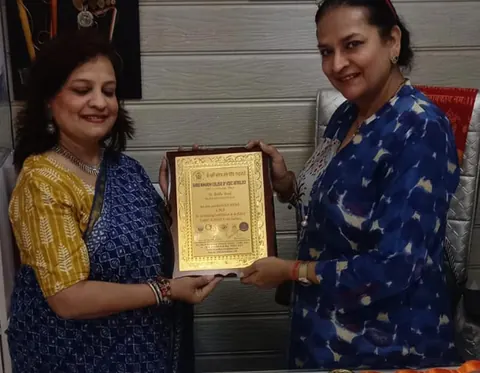 Dr. Riddhe Sshilpi – Receiving the Ph.D. certificate, Shree Maharshi College of Vedic Astrology