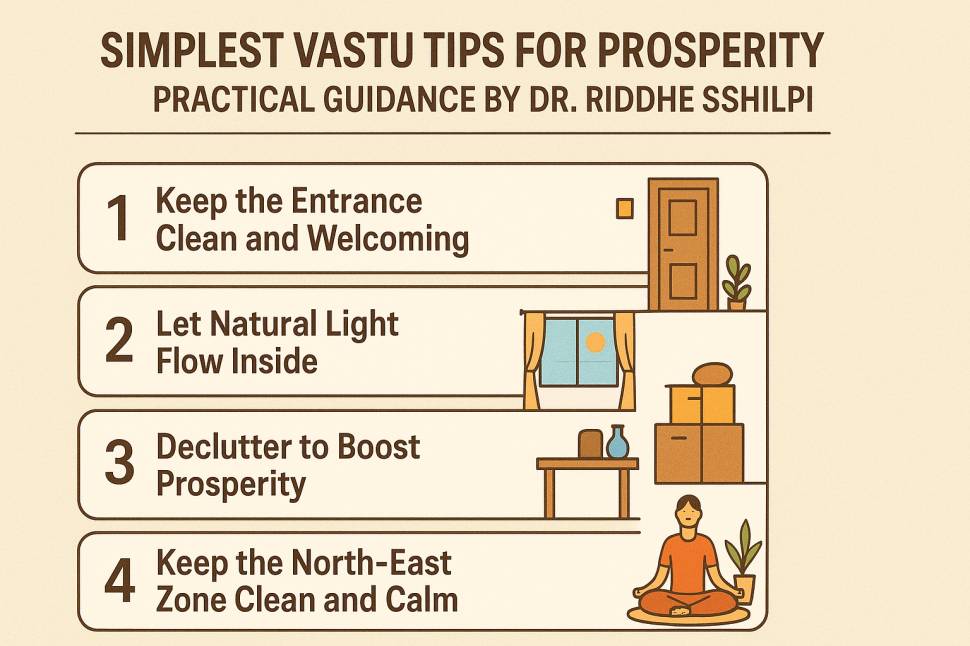 Simplest Vastu Tips for Prosperity: Practical Guidance by Dr. Riddhe Sshilpi