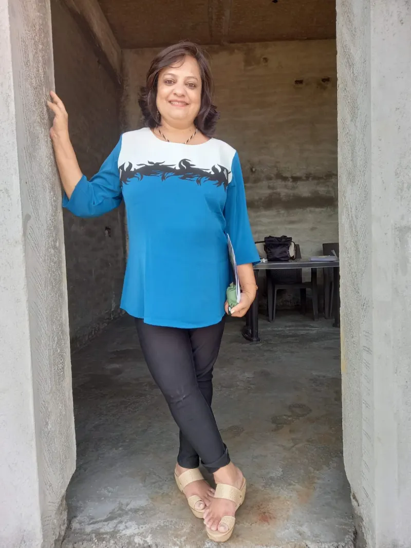 Dr. Riddhe Sshilpi at the under-construction property in Lonavala